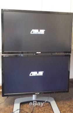 Lot of 2 ASUS 27 Widescreen LED LCD Dual Monitors with Speakers Stand HDMI VE278Q