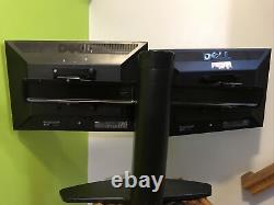 Lot of 2 Dell E1709WC Monitor & Neo-Flex Dual LCD Monitor Lift Stand