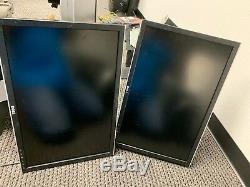 Lot of 2 Dell LCD Monitor 24 WithStand 2408WFPB UltraSharp Widescreen 1920x1200