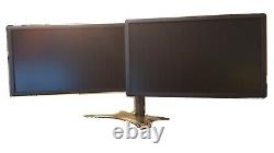 Lot of 2 Dell P2210t Widescreen LCD Computer Monitor with Dual Stand
