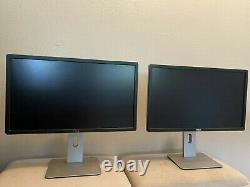 Lot of 2 Dell P2314H LED LCD Monitors Swivel/Vertical Stand
