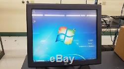 Lot of 2 ELO ET1715L-AUWA-1-GY-G Touch Monitors with stand E324654