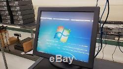 Lot of 2 ELO ET1715L-AUWA-1-GY-G Touch Monitors with stand E324654