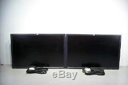 Lot of 2 HP LP2475W 24 LCD Monitor 1920 x 1200 10001 DVI No Stand Tested