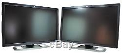 Lot of (2) HP LP3065 EZ320A 30 LCD Monitor 2560x1600 with Stand & Cables
