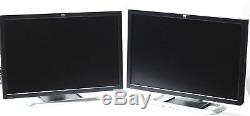 Lot of 2 HP LP3065 EZ320A 30 LCD Monitor 2560x1600 with Stand & Cables