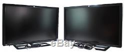 Lot of (2) HP ZR30w 30 Widescreen LCD Monitor 2560x1600 with Stand & Cables