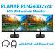 Lot of 2 Planar PLN2400 24 Edge-Lit 1080p LCD Widescreen Monitor Stand HDMI