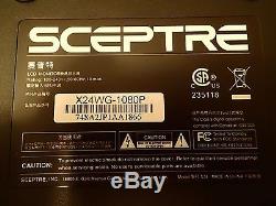 Lot of 2 Sceptre X24WG 24 LCD 1900x1200, DVI VGA dual stand ergotron LX