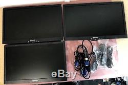 Lot of 3 Lenovo LS2323WA 23 Widescreen LED LCD Monitors with Cables No Stands