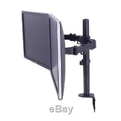 Modern 13-27 Dual Monitor Stand Mount Arm Desk For 2 LCD Screens