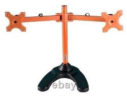 MonMount Dual LCD Freestanding Monitor Stand Up to 24-Inch Orange LCD-6460O