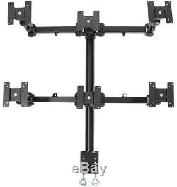 MonMount Hex / Six LCD Monitor Desk Mount Stand VESA 75/100 Screens up to 22