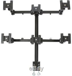 MonMount Hex/Six LCD Monitor Stand Desk Mount with Up, Down, Left and Right