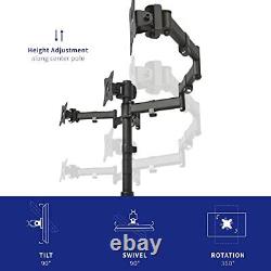 Monitor Mount Fully Adjustable Desk Free Stand for 3 LCD Screens up to Triple