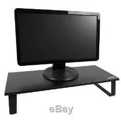 Monitor Riser Stand Single Black Mount Screen Lcd Tv Computer Desk Display Led