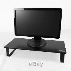Monitor Riser Stand Single Black Mount Screen Lcd Tv Computer Desk Display Led