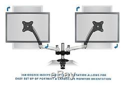 MountIt! MI4PC312S Monitor Arms Stands Dual Desk Monitor Mount for LCD and LED