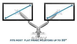 Mount-It Dual Computer Monitor Mount Arm LCD Monitor Stand for Desk Clamp Art