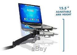 Mount-It! Dual LCD Monitor Desk Stand for Laptop and Monitors, 13 and 27 Inches