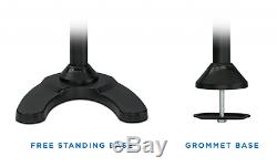 Mount-It! Dual LCD Monitor Mount Stand, Articulating Arm, Fully Adjustable Frees