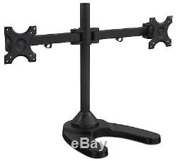 Mount-It! MI-781 Dual Monitor Stand for LCD LED Computer Displays Full Mo. NEW