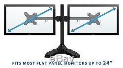 Mount-It! MI-781 Dual Monitor Stand for LCD LED Computer Displays Full Mo. NEW
