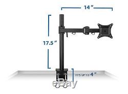 Mount-It! Monitor Arm Single LCD Monitor Desk Mount Stand Fully Adjustable Fi
