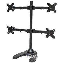 Mount-It! Quad Monitor Stand Desk Mount for LCD, OLED, 4K Monitors Fits Up To 24