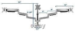 Mount-It! Triple Monitor Desk Mount With USB Port Height Adjustable 24 32 LCD