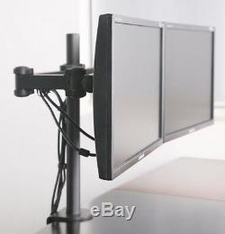 Mount Rack Stand Double Two 2 Dual Desktop Computer Monitors Screens Multi LCD