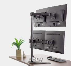 Mount Rack Stand Up To Four 4 Cuatro Desktop Computer Monitors Screens Multi LCD
