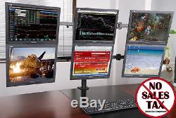 Mount Rack Stand Up To Six 6 Desktop Computer LCD Monitors Screens Multi