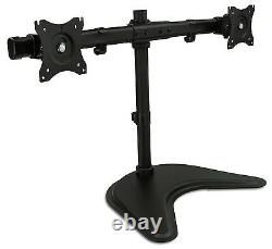 Multiple Monitor Stand Free Standing Dual Desk LCD Mount Adjustable up to 27