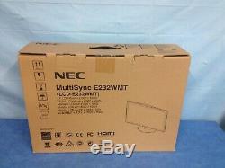 NEC MultiSync E232WMT 23 LCD Monitor 1920 X 1080 with Planar Stand New in Box