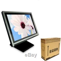 NEW 15 Touch Screen LED Display LCD Monitor withPOS Stand USB Restaurant/Retail