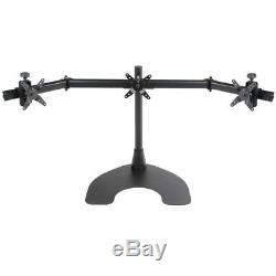 NEW ERGOTECH TRIPLE TW LCD MONITOR DESK STAND 100-D16-B03-TW with 4 outlet cube