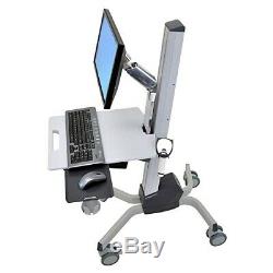 NEW Ergotron Neo-Flex LCD Medical Cart 24-206-214 Up To 22 Monitor