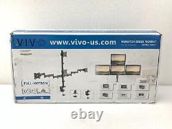 NEW VIVO MONITOR DESK MOUNT Stand Holds 4 Screens FITS MOST 13 TO 27 LCD/LED