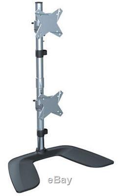 New Brateck Free Standing Dual Vertical Flat LCD Monitors And Stand From 13-24