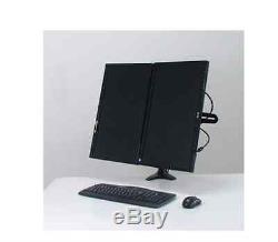 New Clamp Based Dual Monitor Mount Stand for two 15-24 LCD/LED Flat Screens