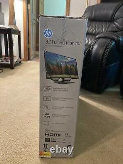 New In Box HP 32s 31.5 Inch LCD Monitor with Stand