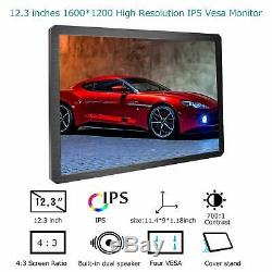New Portable UPERFECT LED LCD Industrial Gaming Monitor 12.3 1600x1200+Stand US