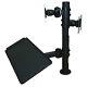 POS Back to Back LCD LED Monitor Mount Stand with Keyboard Tray Black
