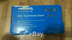 Planar AS2 Black Dual Monitor Stand Up to 66lb Up to 24 LCD Monitor Black