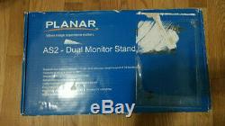 Planar AS2 Black Dual Monitor Stand Up to 66lb Up to 24 LCD Monitor Black