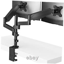 Premium Dual LCD Monitor Desk Mount Fully Adjustable Gas Spring Stand Black