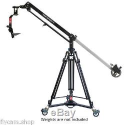 Proaim 7ft Wave-2 Jib with CST-100 Stand, D-77 Dolly, Jr. Pan Tilt & LCD Monitor