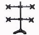 Pwr+ Quad LCD Monitor Stand Desk up to 24 LED TV Fully Adjustable Table Mount