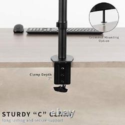 Quad 13 to 24 inch LCD Monitor Clamp-on Desk Mount, 3 Plus 1 Articulating
